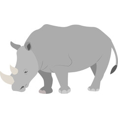 Fototapeta premium Rhinoceros zoo animal vector icon