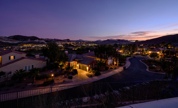 Beautiful sunset in Lake Las Vegas NV.