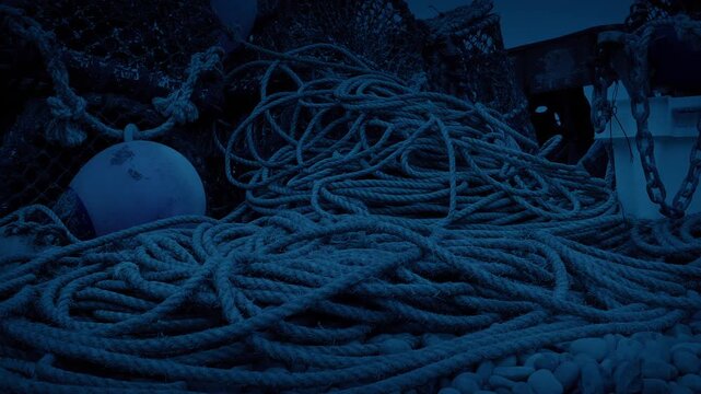 Fishing Nets And Lobster Pots In The Evening
