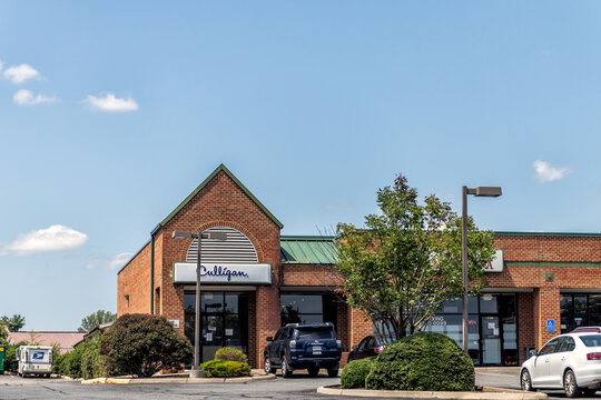 Ruckersville, USA - August 10, 2025: Culligan water filter store shop in Virginia selling home filtration, reverse osmosis residential system