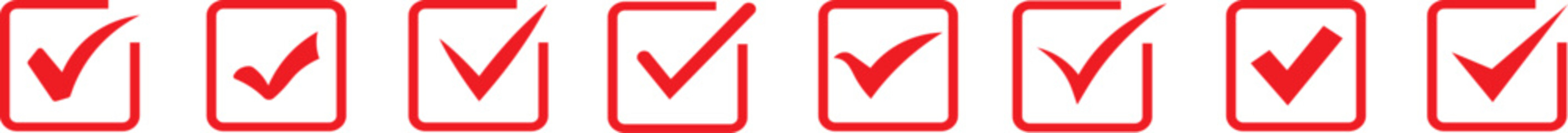 Minimalist tick mark interface icons, digital confirmation and done symbols, professional web design and mobile app illustration. © fatima