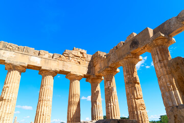 Fototapeta premium Selinunte site with ancient greek ruins, Sicily island, Italy