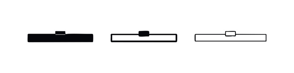 Fototapeta premium Toggle switch icon set. On position slider button symbol.