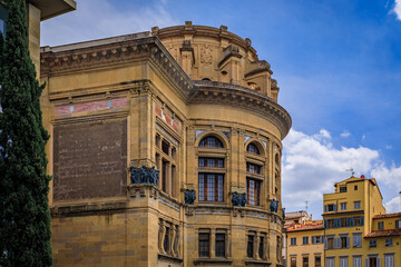 Fototapeta premium Monumental facade of the National Central Library stands in Florence, Italy