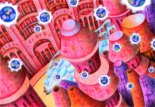 メルヘン・妖精・猫 - 旧都市・ストリート・建物