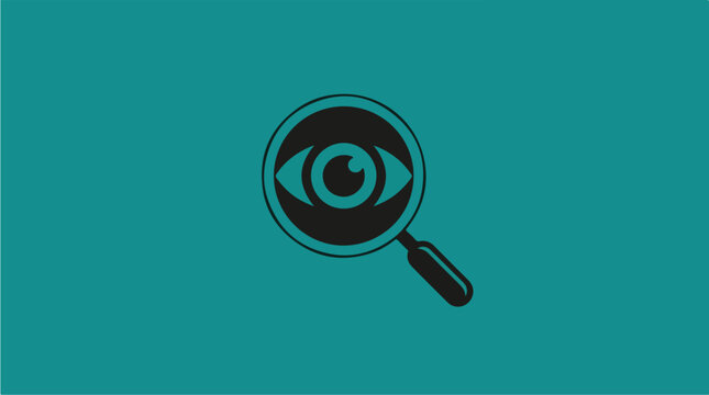 Magnifying Glass Eye Icon.