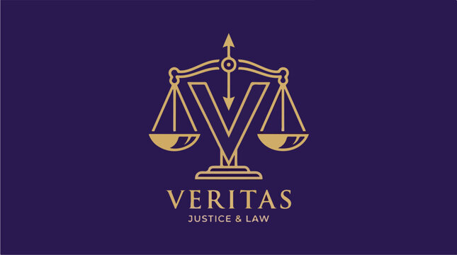 Veritas Justice Law Logo Design.