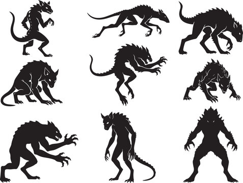 Mythical Chupacabra Creature Legendary Silhouette