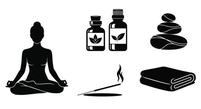 Dental hygiene icons including a tooth toothbrush and toothpaste silhouette