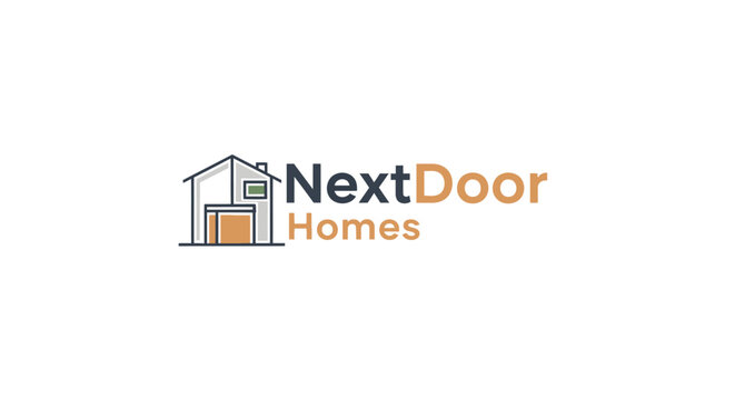 Next Door Homes Logo Design.