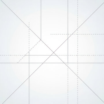 Abstract Geometric Grid with Intersecting Lines and Diagonal Crosses in Minimalist Style.