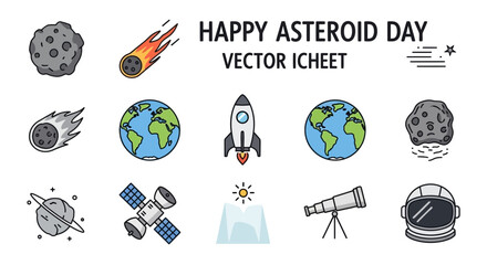 Vector illustration of space objects. © ANAK