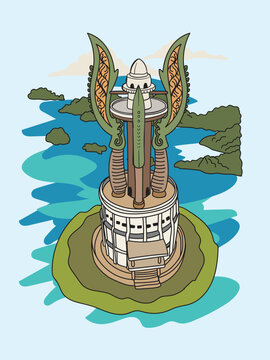 monument kujang sapasang at sumedang city