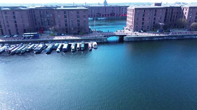 Liverpool town, albert dock views from above