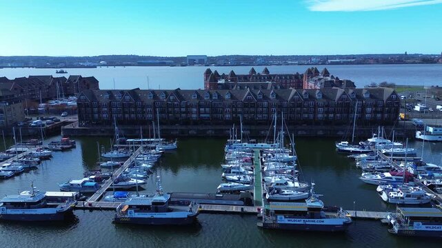 Liverpool town, albert dock views from above