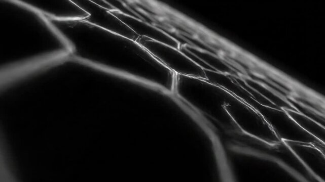 Black and white honeycomb pattern.