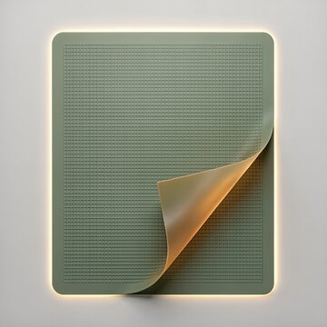 Silicone baking mat lifting corner top view