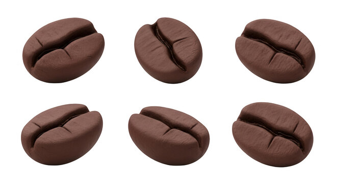 coffee beans isolated arrangement of roasted beans on a white surface culinary or beverage design