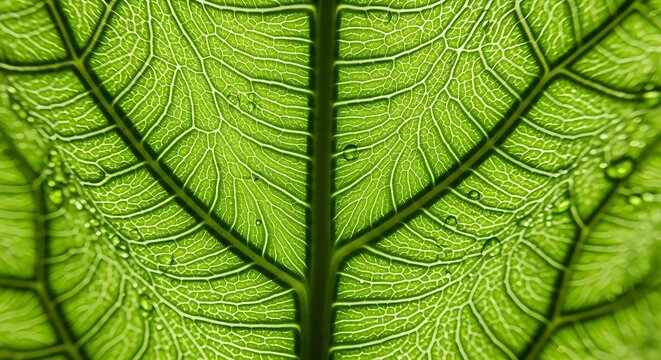 textura de hoja verde - en detalle
