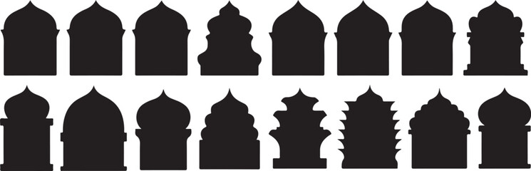 arch ornamental shapes islamic arch dome evolution set © AIcon Star