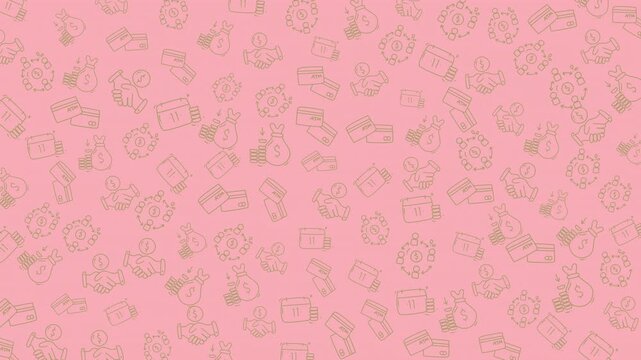 Vibrant pastel seamless pattern featuring tiny doodle icons suitable for creative projects, backgrounds, and decorative purposes.