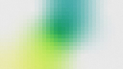 Fototapeta premium A minimalist abstract background featuring a soft gradient grid in fresh green and teal tones, with a subtle grainy noise texture.
