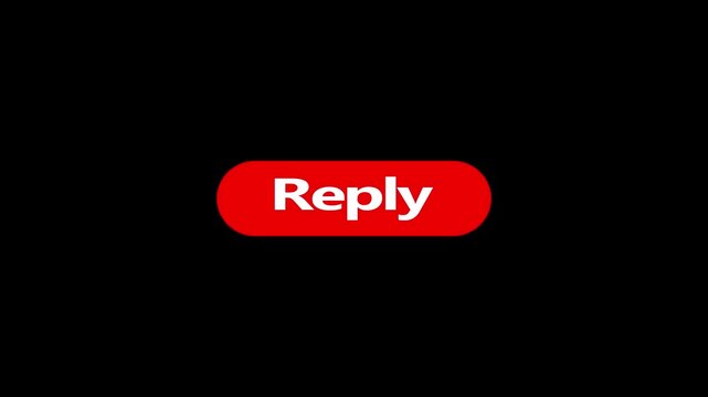 Red reply button animation with cursor