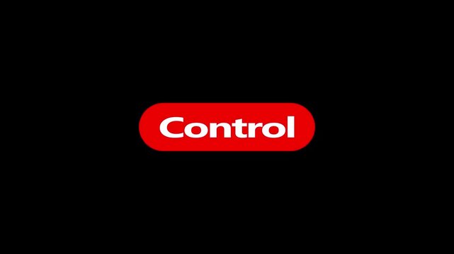 Control button being pressed by cursor