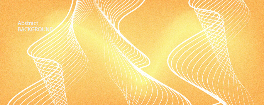 An abstract background with a pale yellow base color and waves flowing in various patterns, suggesting movement and dimension. The waves are white and gradually change to transparent.