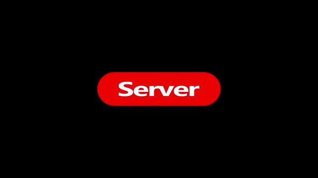 Server button and cursor animated on black