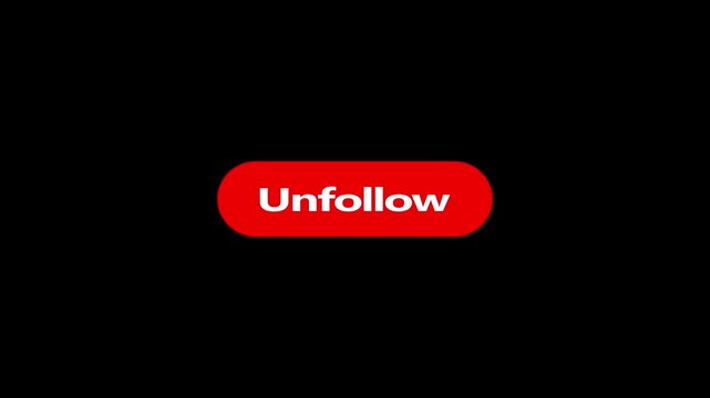 Unfollow button with mouse cursor hover