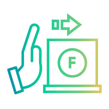 motion Line Gradient Icon