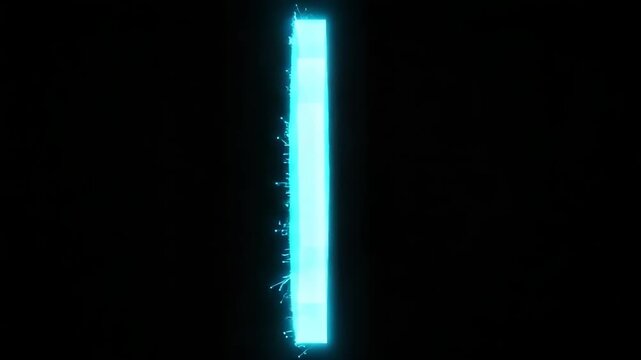 Glowing Digital Illustration Of Stylized Abstract Tech Design Features Futuristic Electric Neon Symbol On Black Background For Tech Data Digital Marketing Cybersecurity Visuals