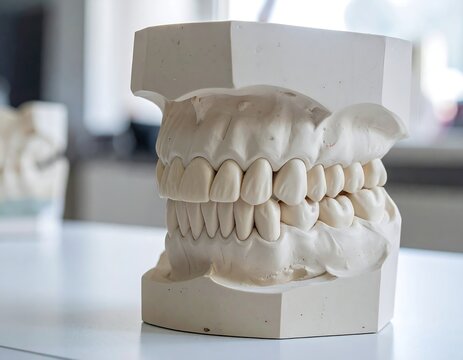 A dental model with upper and lower teeth (1)