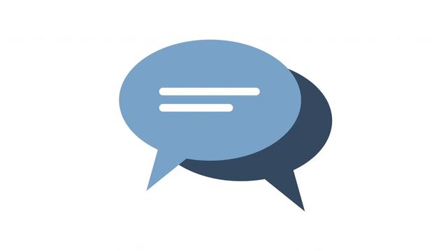 icon motion graphic of chat message. animation of dialog icon, communication concept