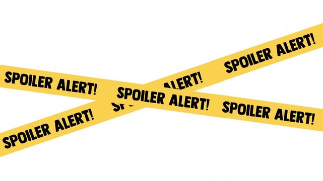 Spoiler alert Yellow tape Animation