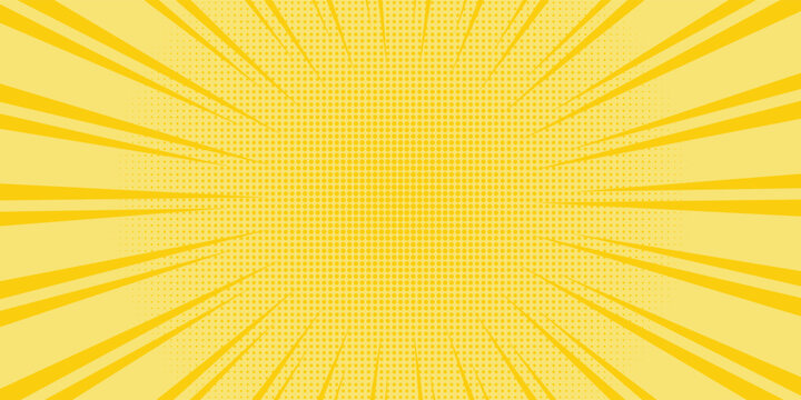 Circus background of spiral yellow orange rays vector illustration. Vintage radial pattern with sunbeams or starburst strip. Circus, carnival, summer fair or chapiteau backdrop.
