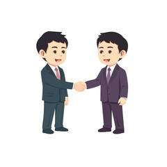 Obraz premium Business Handshake Agreement Illustration