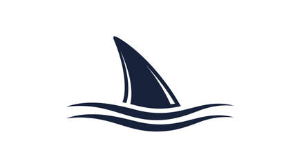 Obraz premium Shark fin in wavy ocean water Shark fin in ocean waves Shark fin