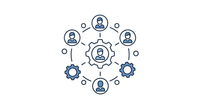 People connected in a network.