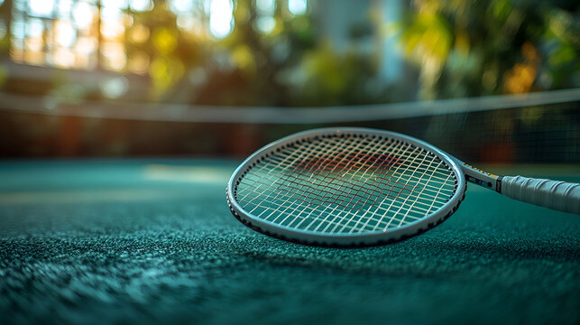 tennis racket and ball