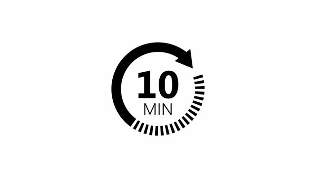 Countdown Timer Circle Icon Minimal Time Concept