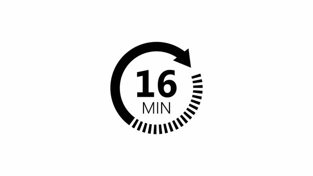 Countdown Timer Circle Icon Minimal Time Concept