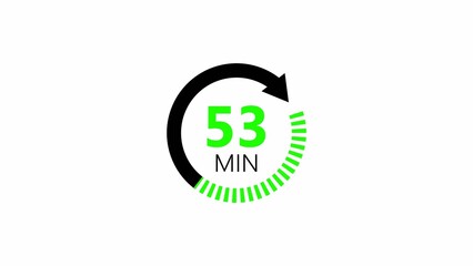 Fototapeta premium Countdown Timer Circle Icon Minimal Time Concept