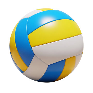 Beach Volleyball Ball Colorful Summer PNG