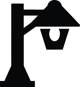 a squirrel baffle cone shaped on a pole silhouette vector illustration on transparent background