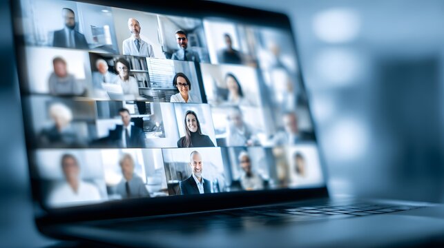 remote leadership hosting virtual town hall communication transparency concept