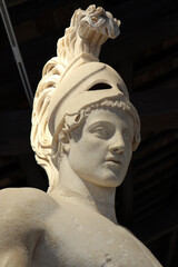 Ritratto di marmo di Ares o Marte, statua a Villa Adriana
