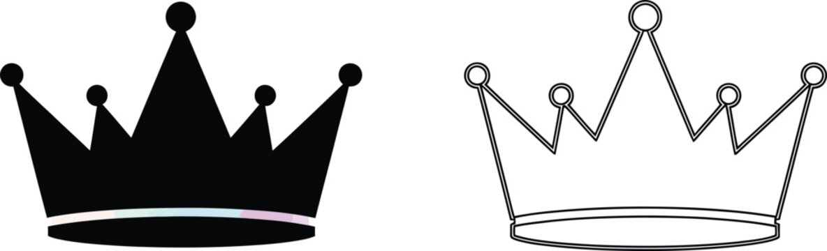 Crown royalty vector icons Vector