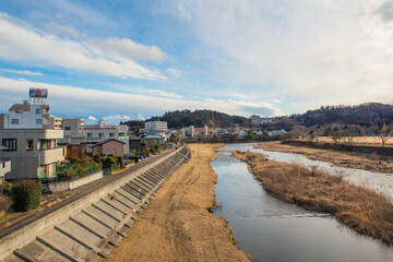 Fototapeta premium Cityscape of downtown at Sendai, Japan.